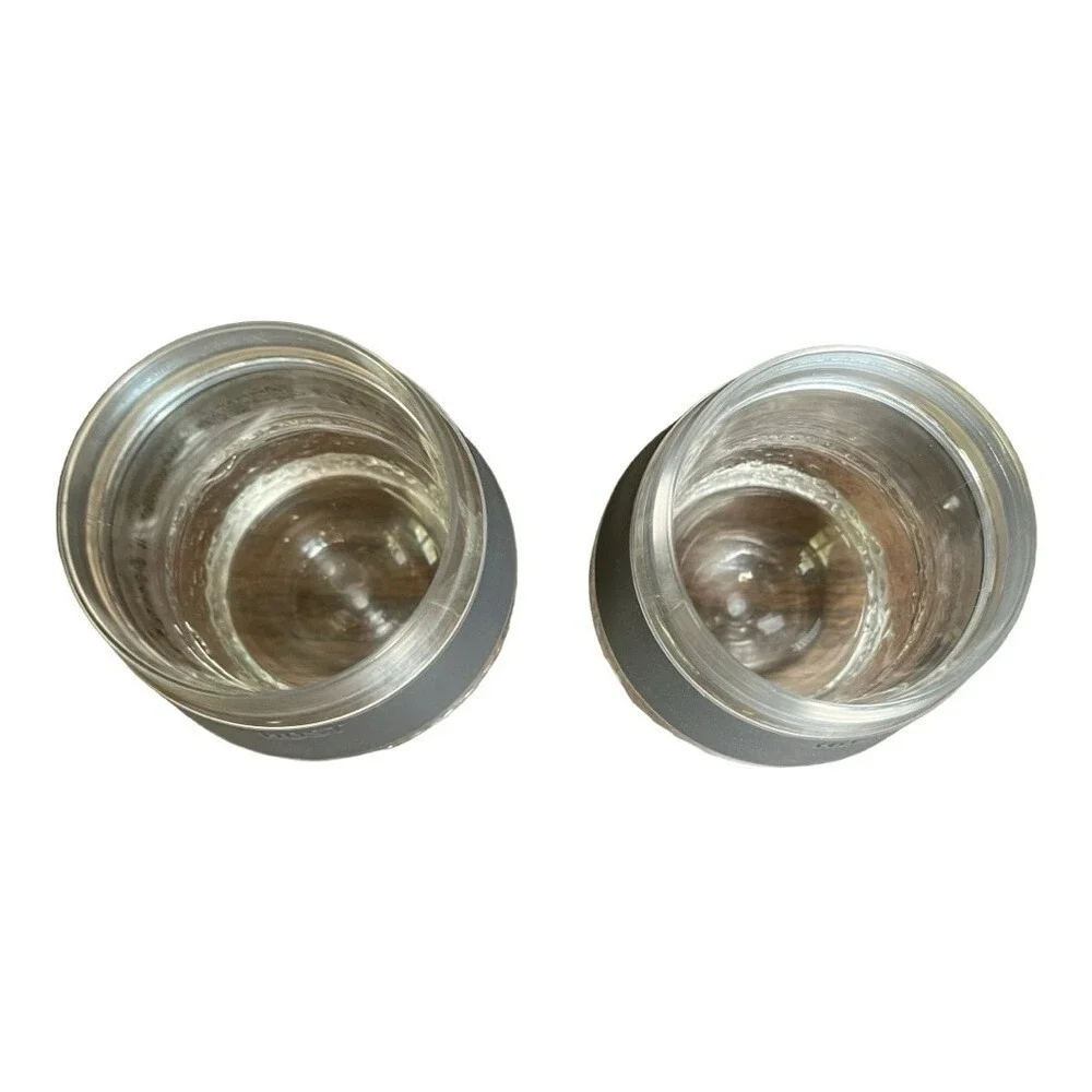 Host FREEZE Cooling Wine Glasses Set of 2 Grey Stemless Insulated‎ Gel Tumblers